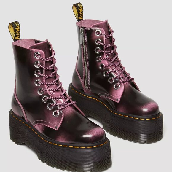 JADON MAX Distressed Leather Platform Boot Fondant Pink Women's Size 5 US NEW - Picture 14 of 16